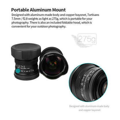 7artisans 7.5mm f/2.8 Fisheye Lens for M4/3 Olympus Camera