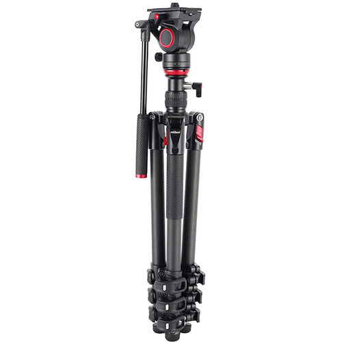 Miliboo MUKB Carbon Fiber Travel Tripod Kit with Fluid Head Flip Lock