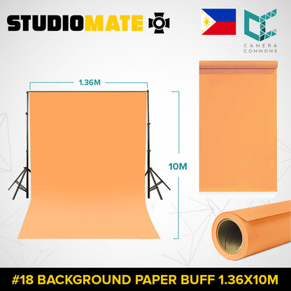 Studiomate Seamless Photography Videography Backdrop Background Paper 1.36x10m / 4.46 x 32 ft Studio Equipment