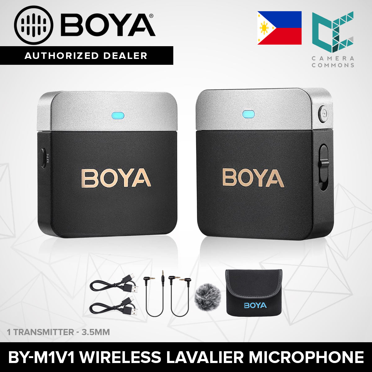 BOYA BY-M1V Wireless Lavalier Microphone System for Cameras and Smartphones BY-M1V1 BY-M1V3 BY-M1V5