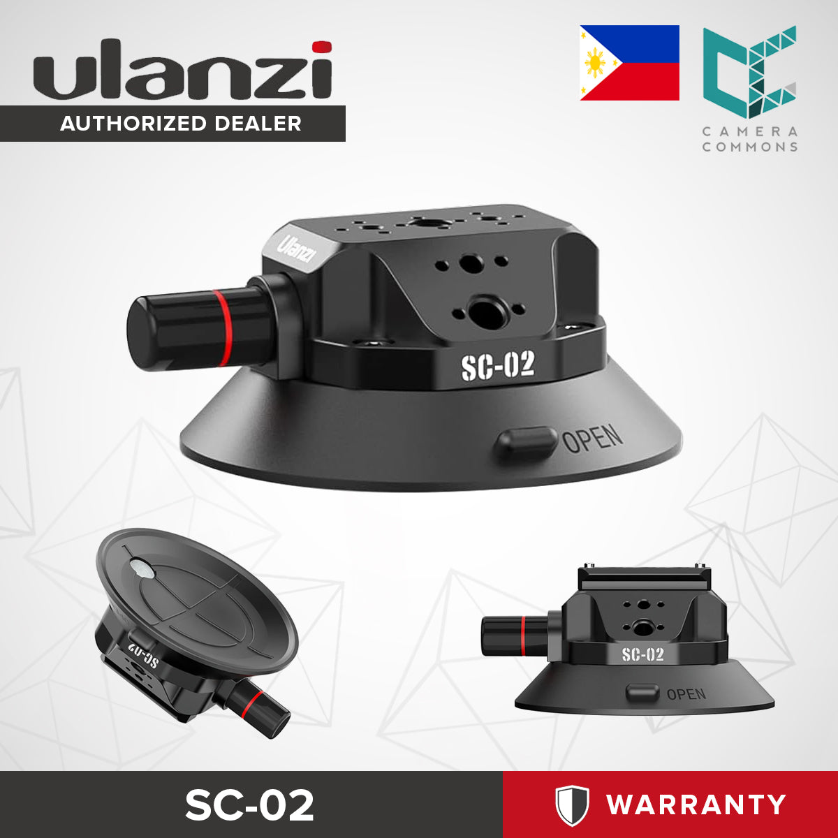 Ulanzi SC-02 Portable Suction Cup Mount 4.5" for Cameras Accessories Action Cam Video Shooting 3090
