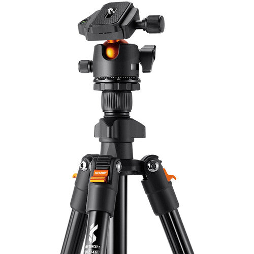 K&F Concept BI234M Tripod with Ball Head Lightweight Magnesium Travel Vlog KF09.101