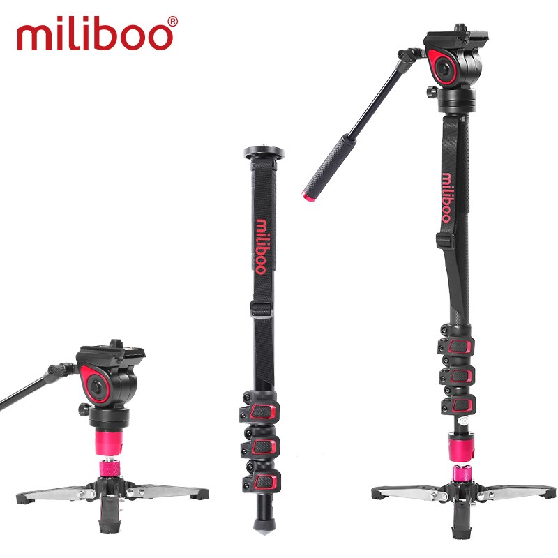 Miliboo MQA Professional Aluminum Alloy Monopod with Fluid Head for Videography