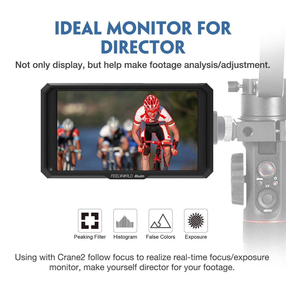FEELWORLD Master MA5 5 inch Camera Monitor 4K HDMI 8V DC In/Out Full HD IPS Video Assist for DSLR