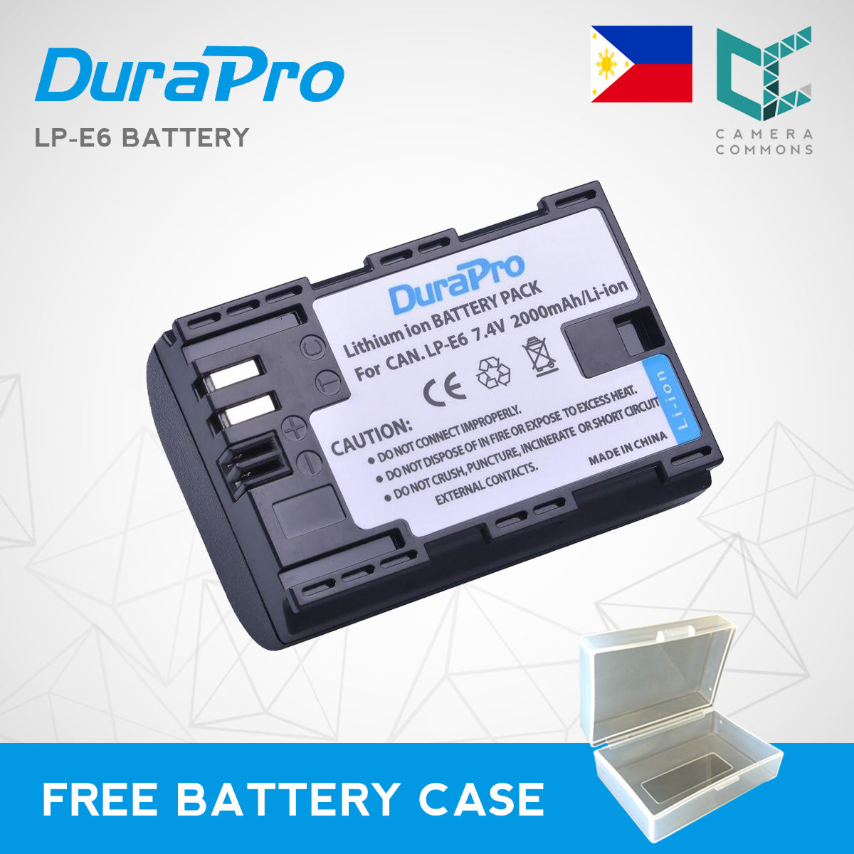 DuraPro Canon LP-E6 Rechargeable Battery for Canon DSLR Cameras