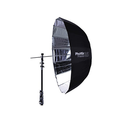 Phottix Premio Reflective Umbrella 85cm 33 Inches Black and Silver PH85372
