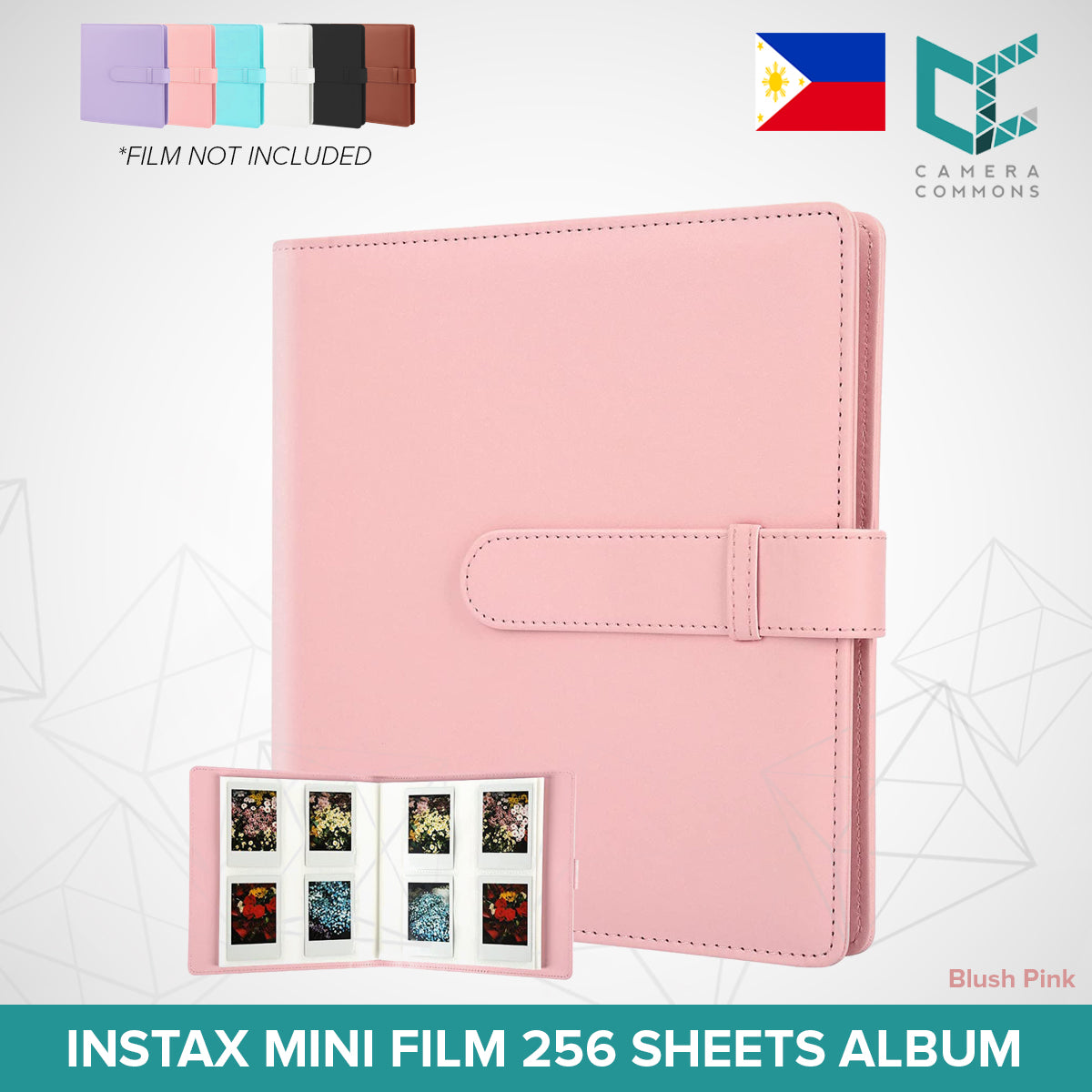 Photo Album 256 Pockets Slots Plain Colors for Fujifilm Instax Mini Films