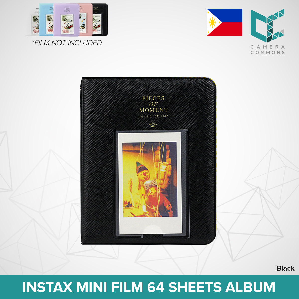 Photo Album Pieces of Moment/Memories 64 Pockets Slots Plain Color for Fujifilm Instax Mini Film
