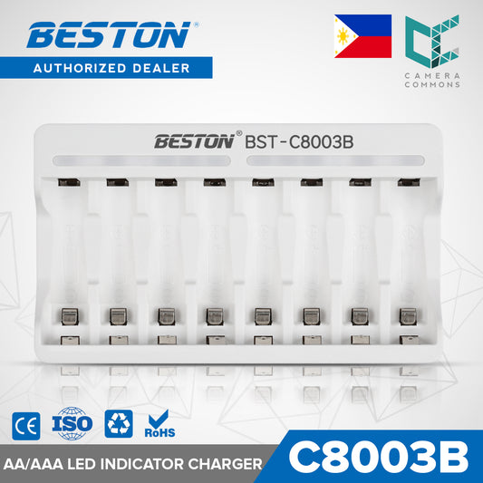 Beston C8003B 8-Bay Battery Charger for AA / AAA Rechargeable Battery BST-C8003