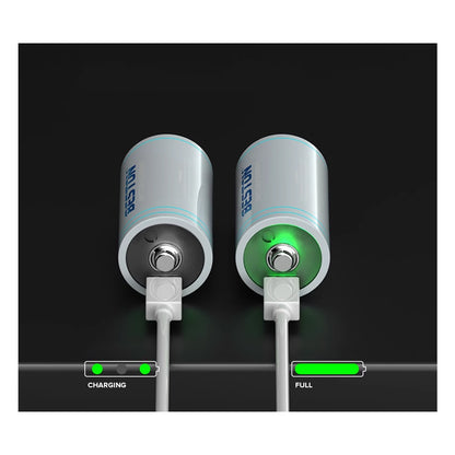 Beston 1pc Type C Size 1.5V Li-ion 3500mwh Type C Rechargeable Lithium Battery CLC-23 with Cable
