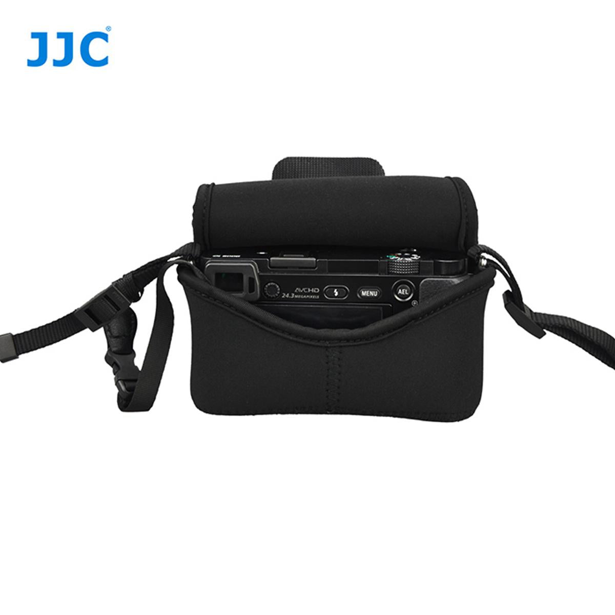 JJC OC-S1Bk Mirrorles Neoprene Camera Pouch For Compact Cameras A6500 A6000 A6300 Fujifilm Canon Olympus