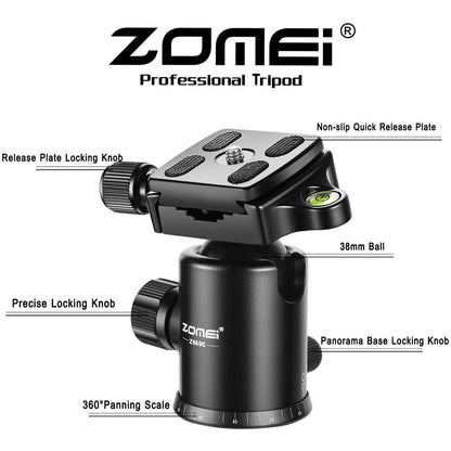 Zomei Z669 Tripod with Ball Head and Carrying Case for SLR Camera Photography
