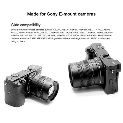 7artisans 55mm f/1.4 II Photoelectric Manual Focus Lens for Sony E Mount Camera