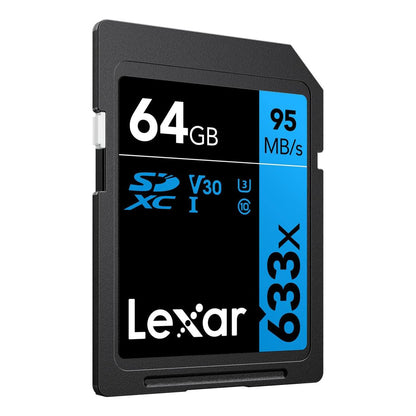 Lexar 64GB Professional 633x UHS-I SD Memory Card SDXC Blue Series