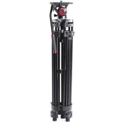 Miliboo MTT601A Professional Aluminum Video Tripod with 65mm Fluid Head with Mid-Level Spreader