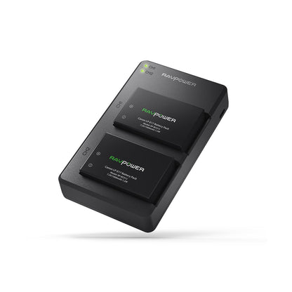 RAVPower LP-E17 Camera Battery Charger with 2pcs Batteries Set for Canon EOS Rebel Cameras LPE17