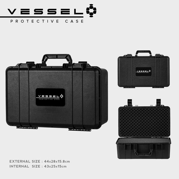 VESSEL VSC4325B Portable Hard Case for Photography, Equipment, Instruments and other devices VS4325B