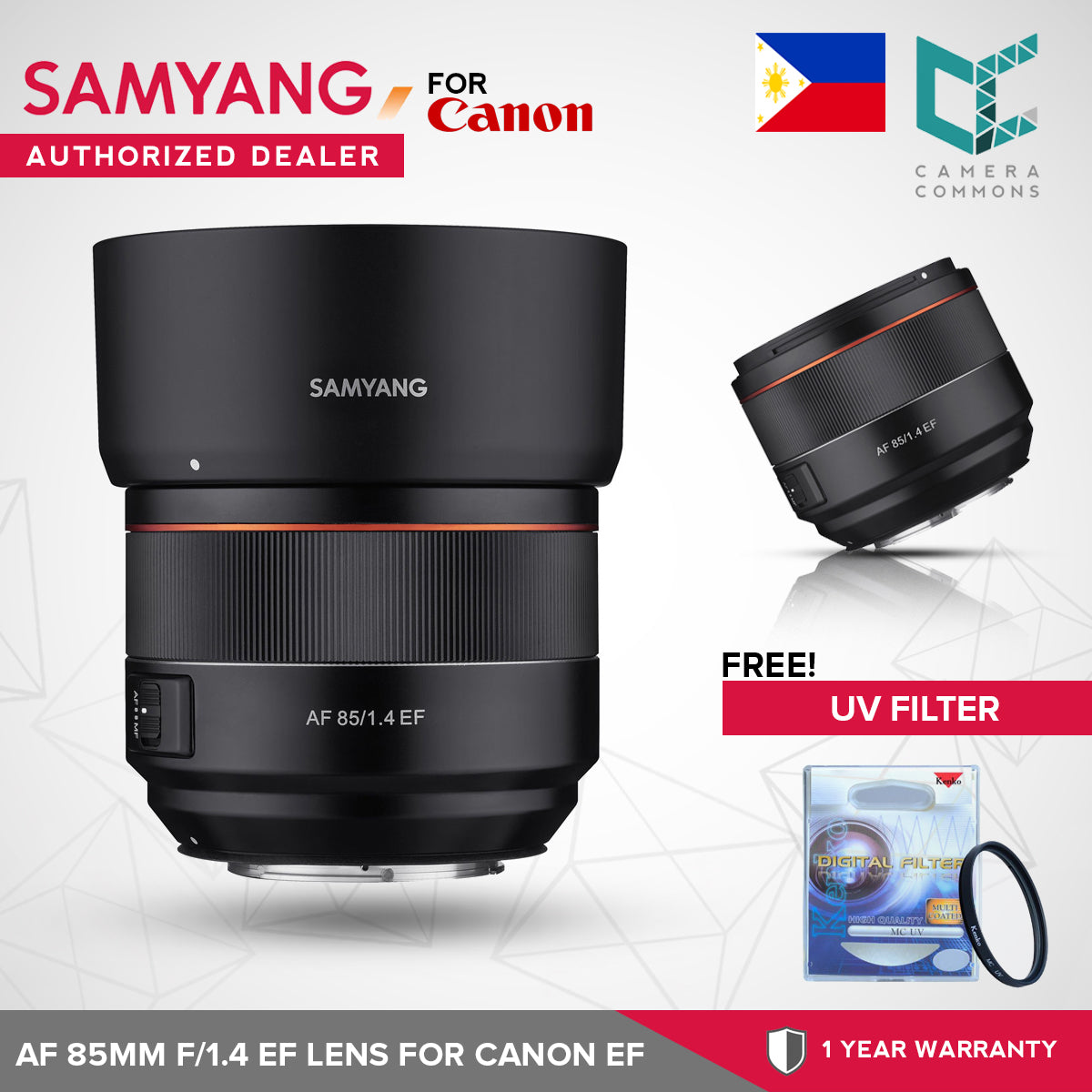 Samyang AF 85mm f/1.4 EF Lens for Canon EF