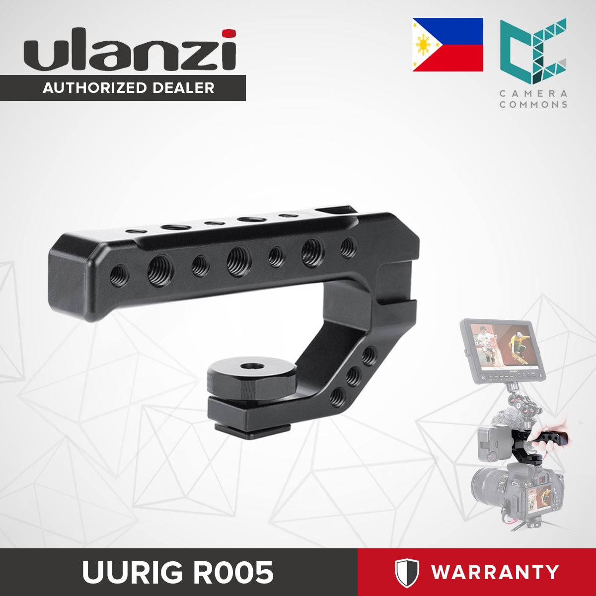 Ulanzi UURig R005 Aluminum Universal Top Handle with Cold Shoe Camera Accessories