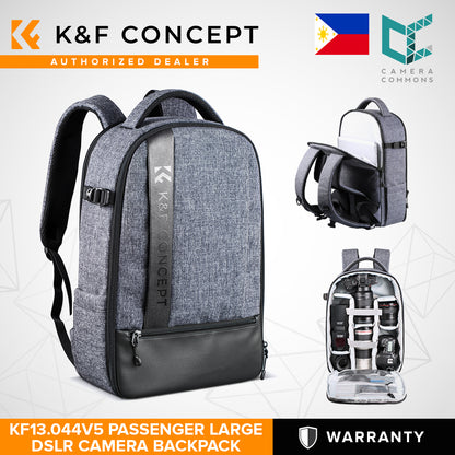 K&F Concept Nylon Large DSLR Camera Backpack for Travel Outdoor Photography fit Canon Nikon for DSLR Mirrorless Camera Travel Photography Bag - KF13.044 PASSENGER