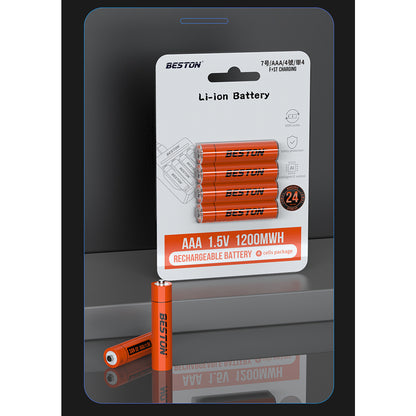 Beston 4pcs AAA 1.5V 1200mWh 3AN-32 Li-ion Rechargeable Batteries