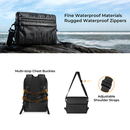 K&F Concept KF13.129 Alpha Collapsible Camera Bag 2 Way 22L for Photographers Business Trip Travel Everyday Bags Black