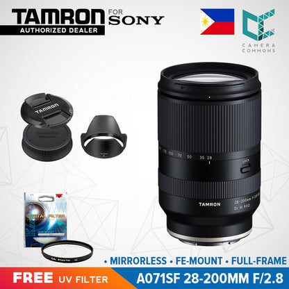 Tamron A071SF 28-200mm f/2.8-5.6 Di III RXD Lens for Sony E-Mount FE