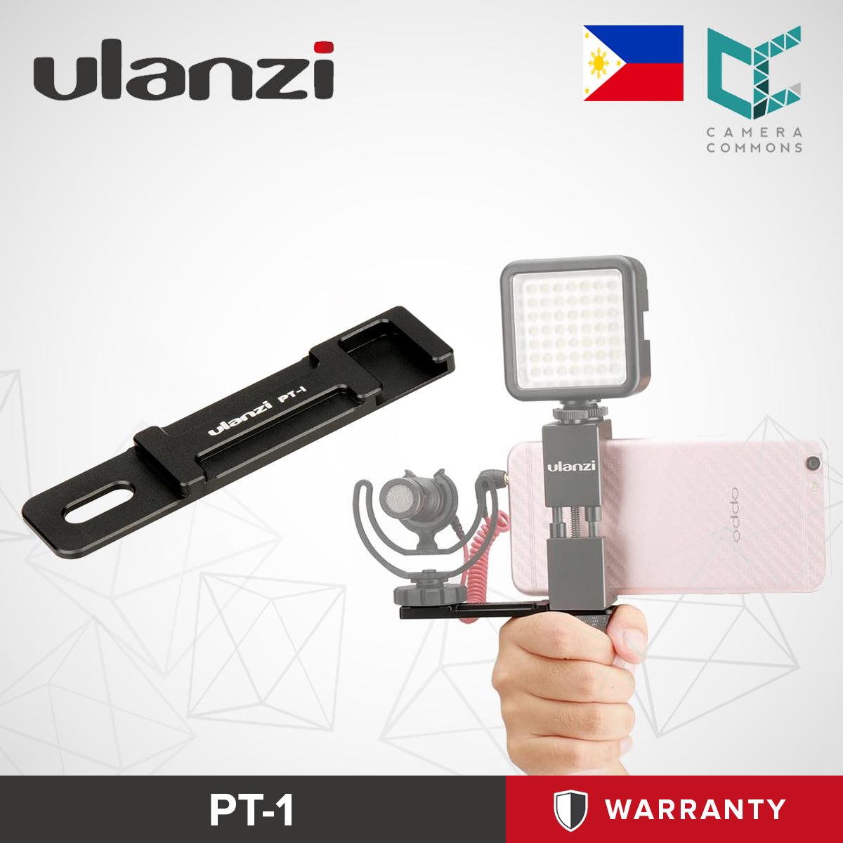 Ulanzi PT-1 Microphone Cold Shoe Plate Universal Aluminium PT1