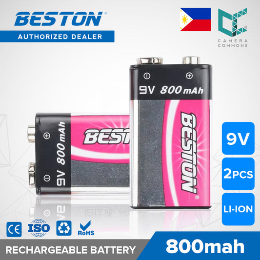Beston 800mAh 9V Rechargeable Lithium Li-ion Battery 1pc / 2pcs