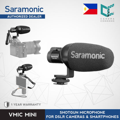 Saramonic VMIC MINI Compact Camera-Mount Shotgun Microphone for DSLR Cameras and Smartphones
