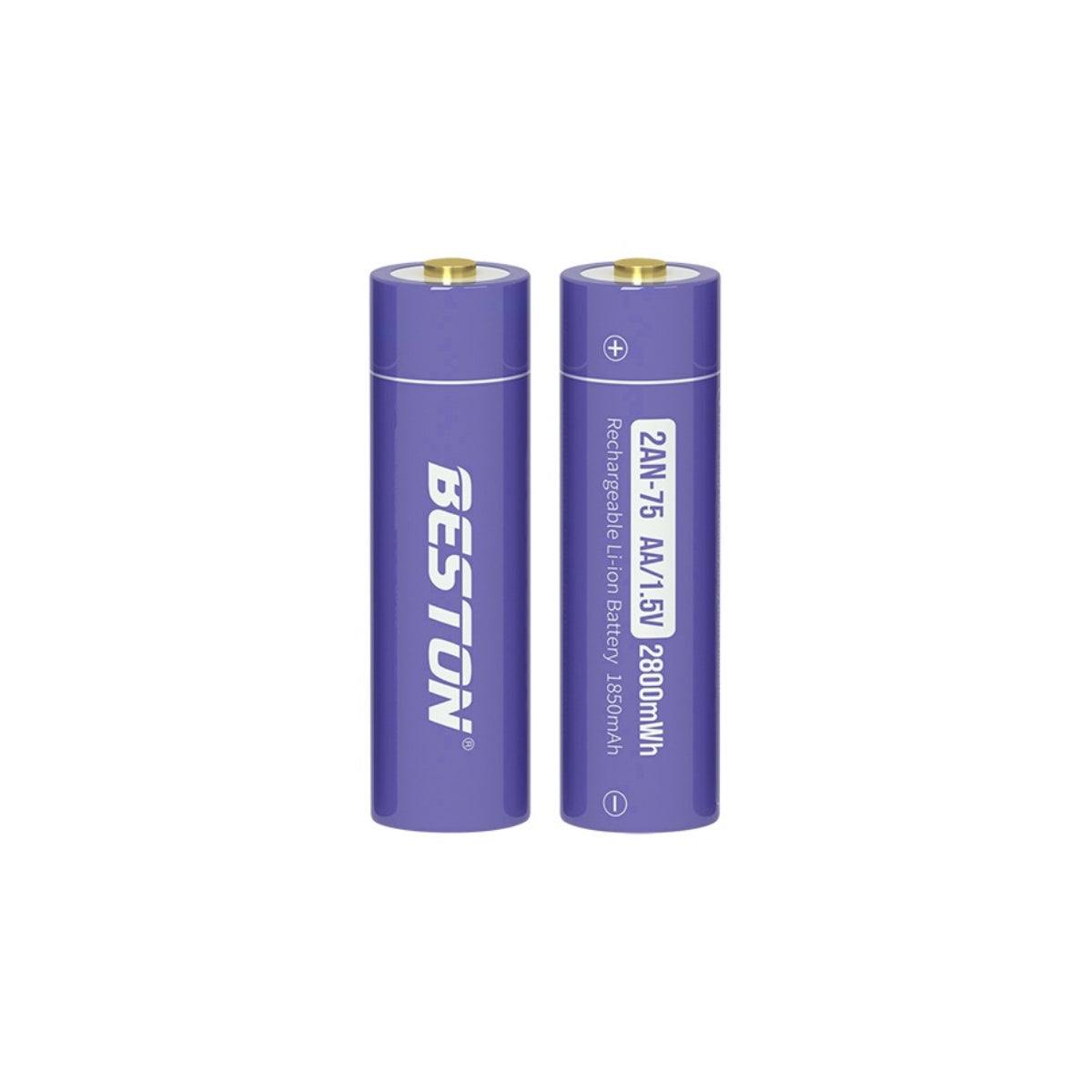 Beston 4pcs AA 1.5V 2800mWh 2AN-75 Li-ion Rechargeable Batteries