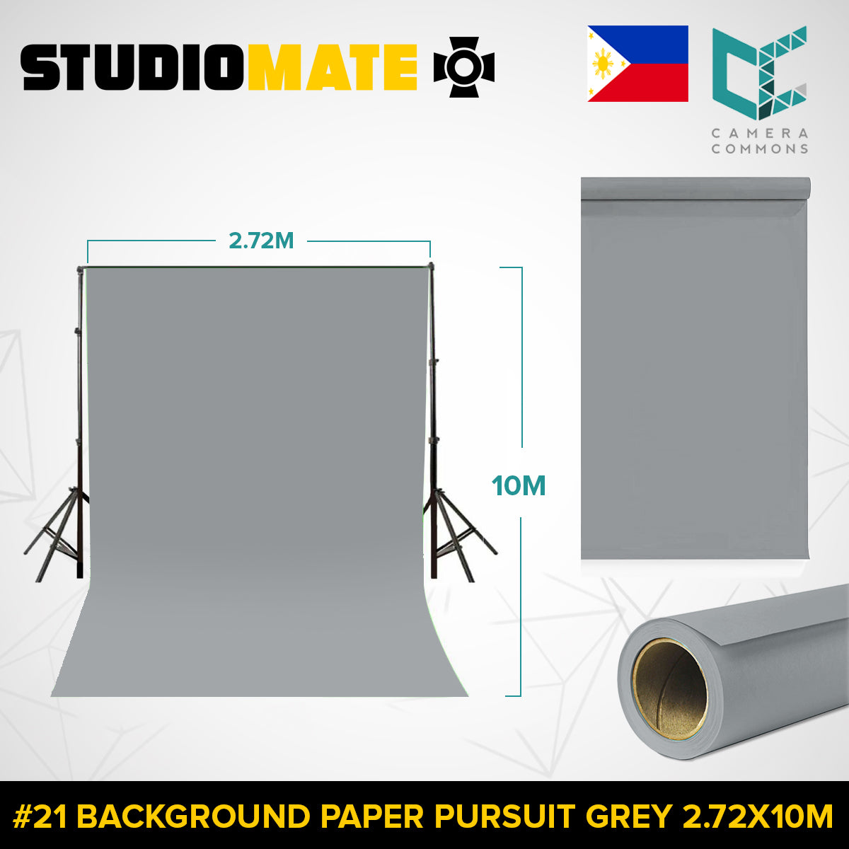 Studiomate Seamless Photography Videography Backdrop Background Paper 2.72x10m / 8.92x32 ft Studio Equipment