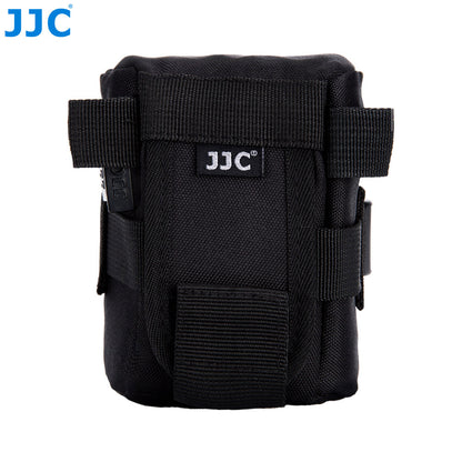 JJC Lens Pouch – Compact Padded Camera Lens Case with Belt Loop, Secure Velcro Flap & Zipper Top