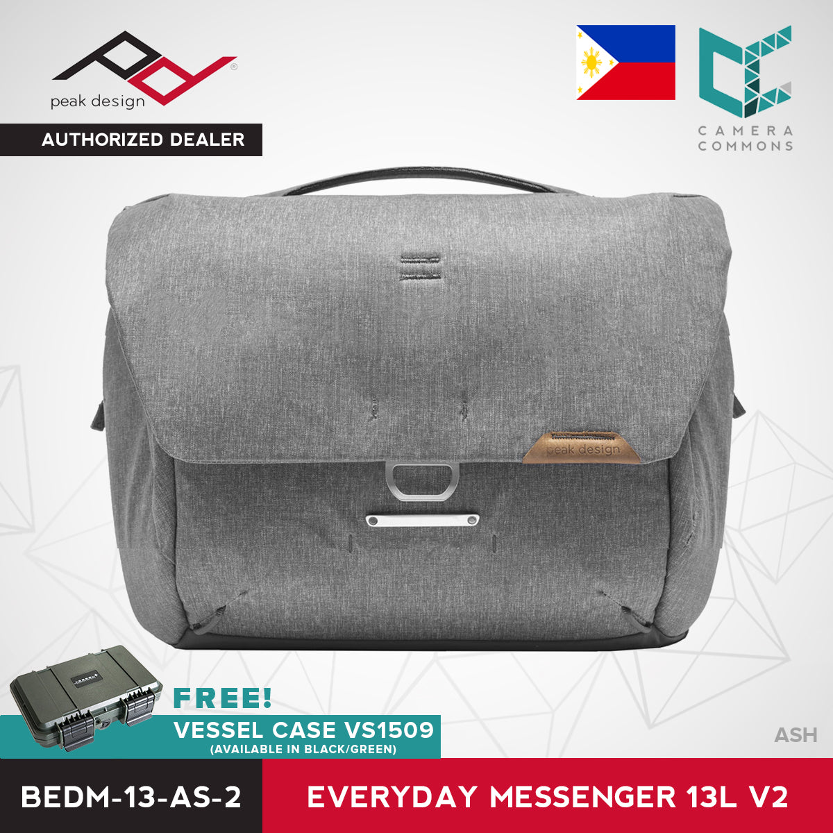 Peak Design Everyday Messenger Bag 13L v2 Ash Black Version 2