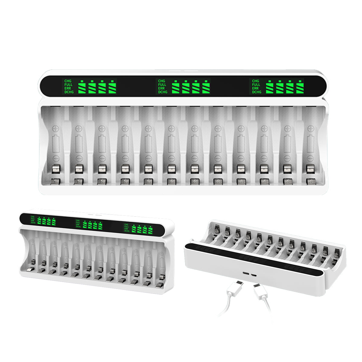 Beston C9025 LED C9025L Smart LCD 12 Bay Charger for Ni-MH AA AAA Battery