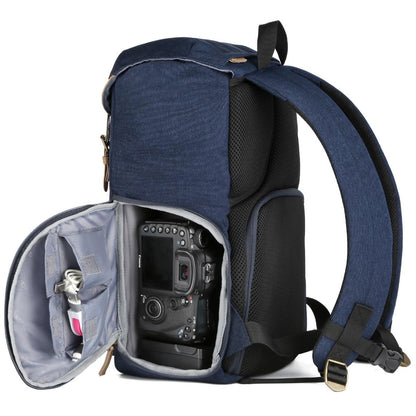 K&F Concept KF13.066 Adventurer Blue Medium Fashion DSLR Camera Backpack Bag for Travel Photography