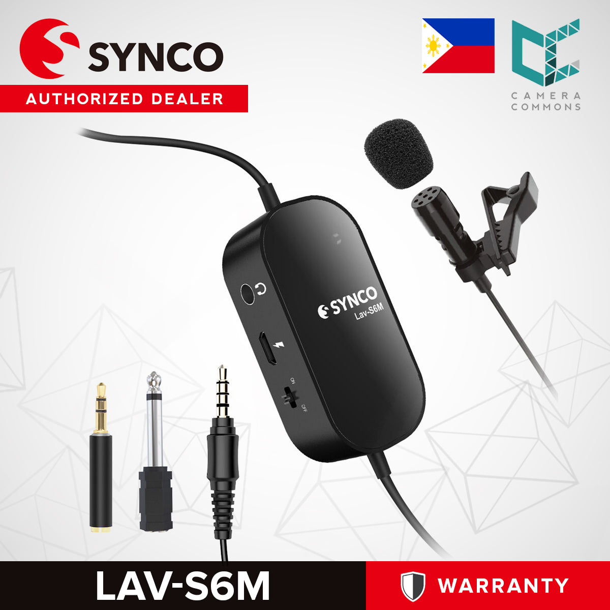 Synco Lav-S6M Monitor Clip-On Lavalier Microphone Mic for Interview Conference Live Broadcast Vlog