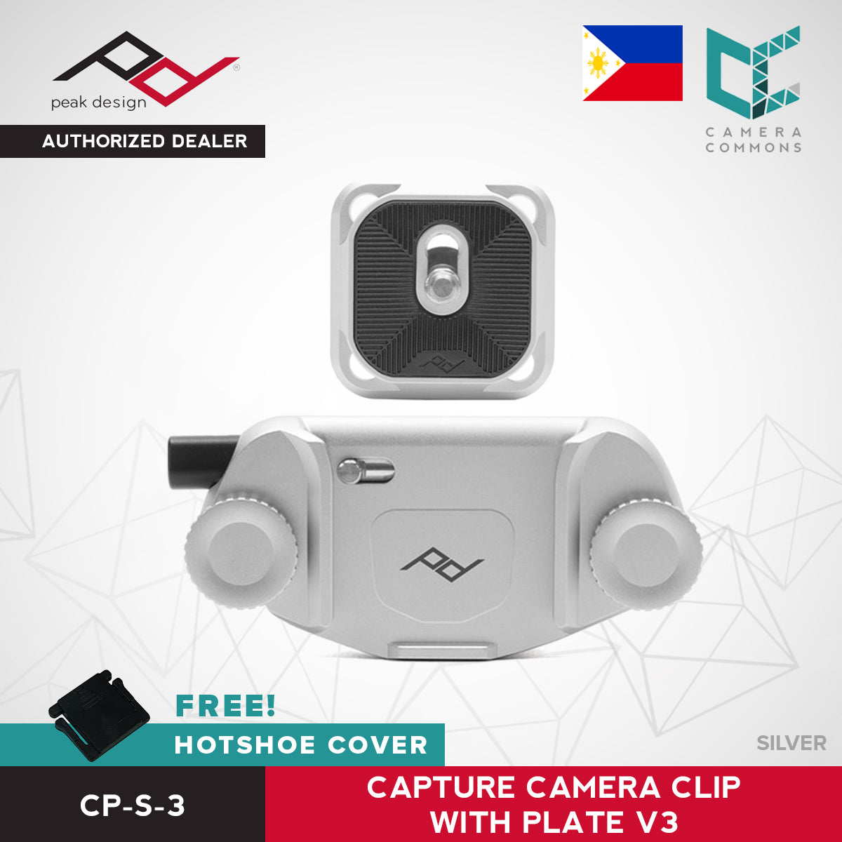 Peak Design Capture Camera Clip V3 with Plate Black Silver Version 3