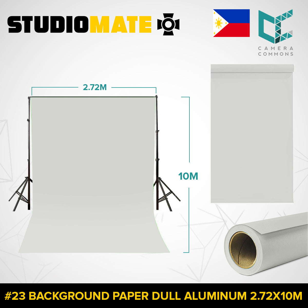 Studiomate Seamless Photography Videography Backdrop Background Paper 2.72x10m / 8.92x32 ft Studio Equipment
