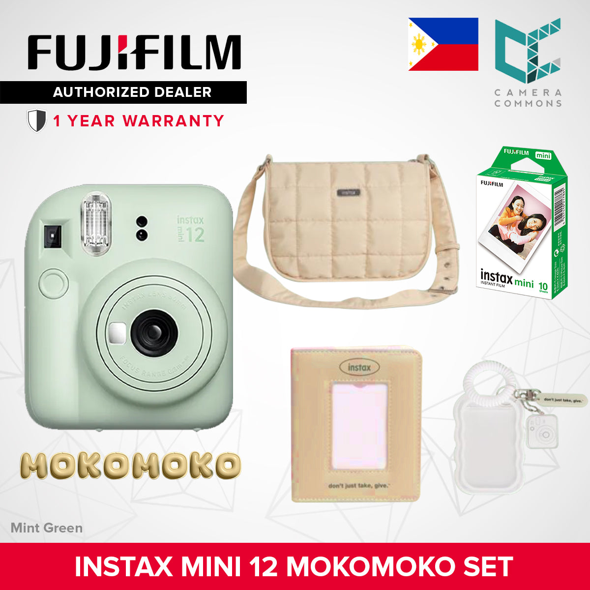 FUJIFILM Instax Mini 12 MokoMoko Set Limited Edition Instant Camera Holiday Package