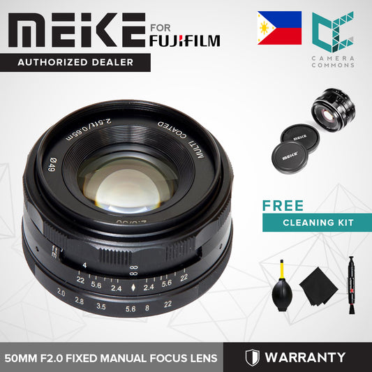 MEIKE 50mm f2.0 Large Aperture Manual Focus Lens for Fujifilm X Mount MK-50mm