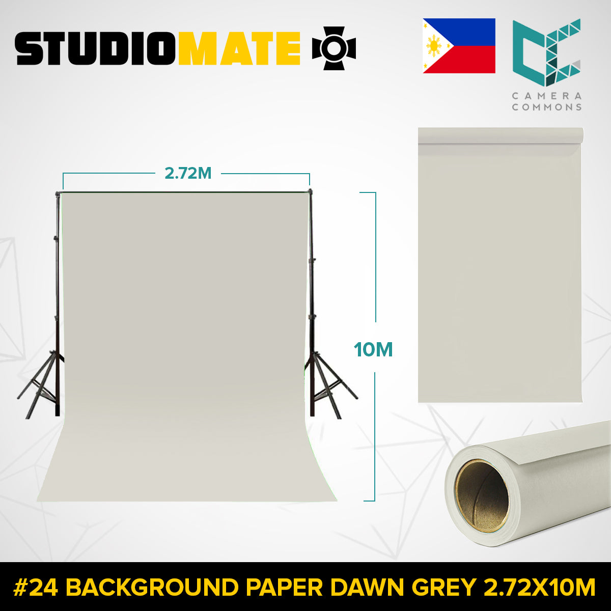 Studiomate Seamless Photography Videography Backdrop Background Paper 2.72x10m / 8.92x32 ft Studio Equipment