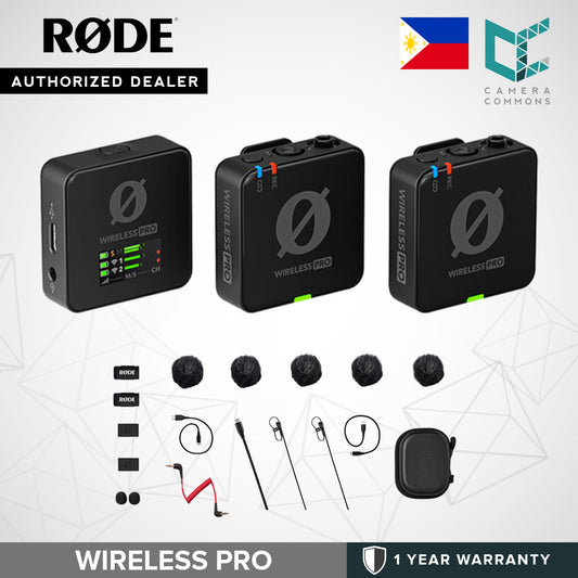 Rode Wireless PRO 2-Person Clip-On Wireless Microphone System Recorder with Lavaliers (2.4 GHz) for Filmmaking and Content Creation