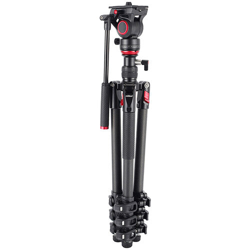 Miliboo MUKA Aluminum Alloy Travel Tripod Kit with Fluid Head Flip Lock