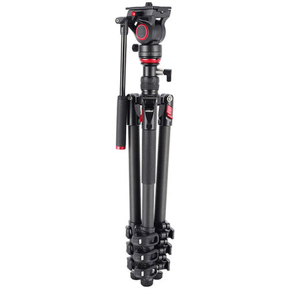 Miliboo MUKA Aluminum Alloy Travel Tripod Kit with Fluid Head Flip Lock