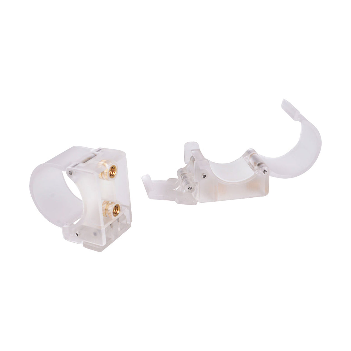 Nanlite Pavotube Transparent Polycarbonate T12 LED Tube Mounting Clip with 1/4-20in Receivers HD-T12-1-C