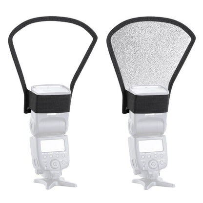 Flash Reflector White Silver for Photography Speedlite