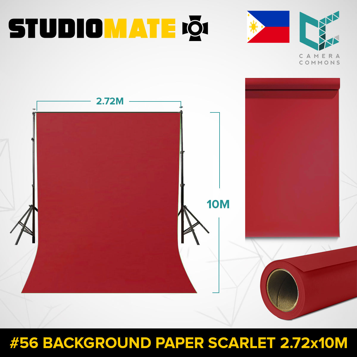 Studiomate Seamless Photography Videography Backdrop Background Paper 2.72x10m / 8.92x32 ft Studio Equipment