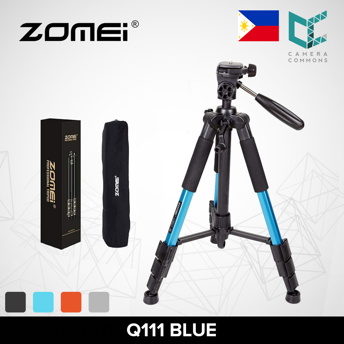 Zomei Q111 Tripod Professional Portable Travel Aluminum Pan Head for SLR DSLR Digital Camera