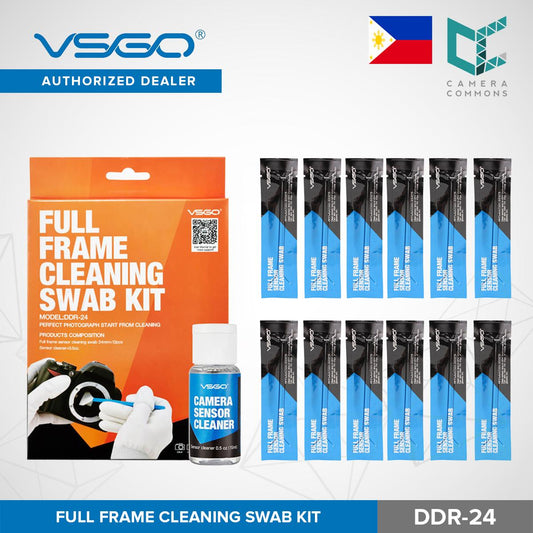 VSGO DDR-24 DSLR SLR Camera Full-Frame Sensor Cleaning Kit 12x24mm Swabs + 15ml Cleaner DDR24
